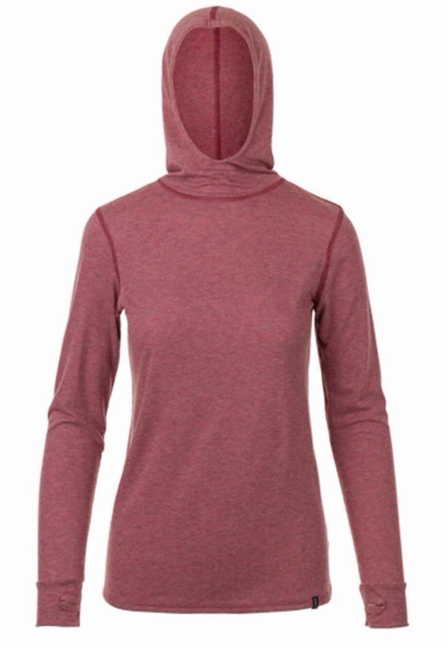 Duckworth Womens XS Vapor Tunnel Hoodie Merino Wool Burgundy Red